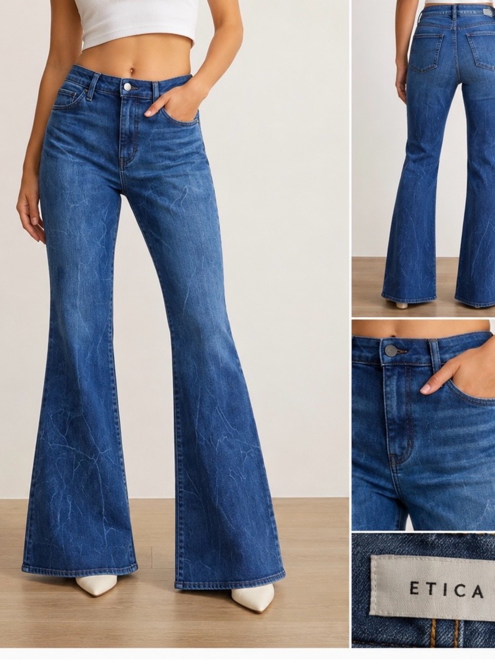 ✨ NWT Etica Marble Flare Jeans ✨
Size 26 | 33” Inseam-Stretchy